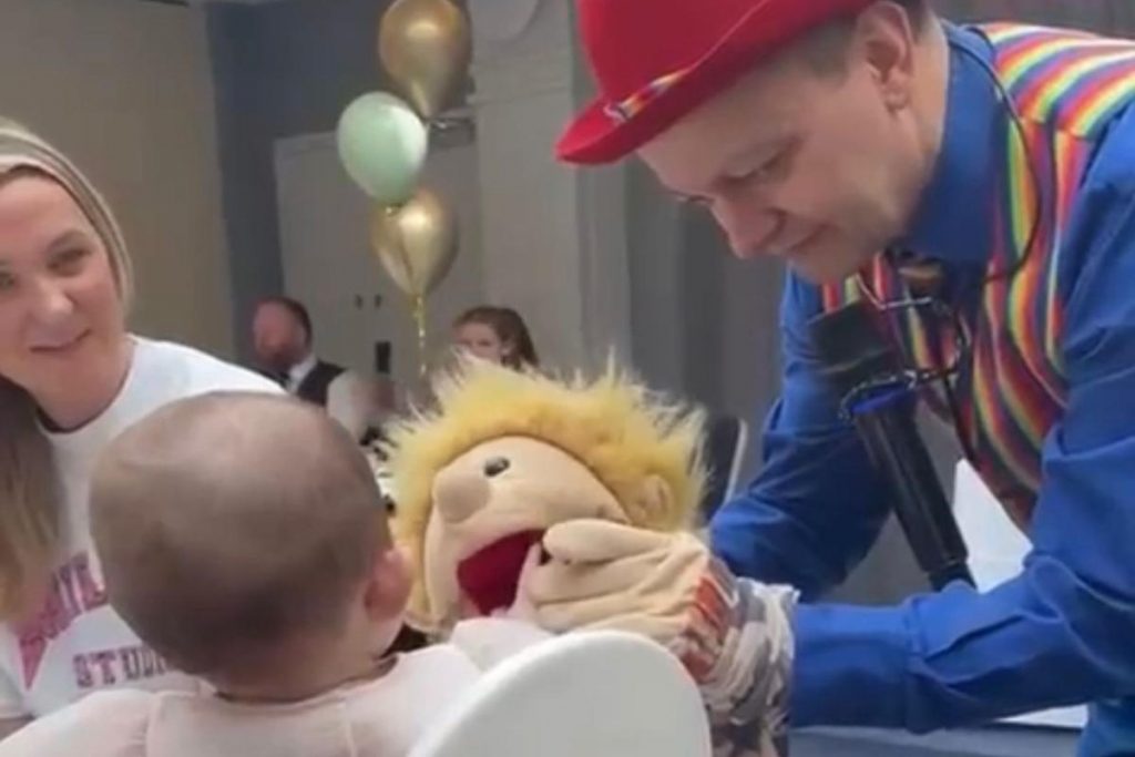 Mr Bumble performing at a baby Christening at the Golden Jubilee Hotel in Clydebank